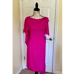 Asymmetrical Cape Detail Dress Sz 4 NWT